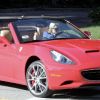 Voici la nouvelle Ferrari de Paris Hilton : une California Spyder d'une valeur de 178 000 euros. Los Angeles, le 26 novembre 2011.