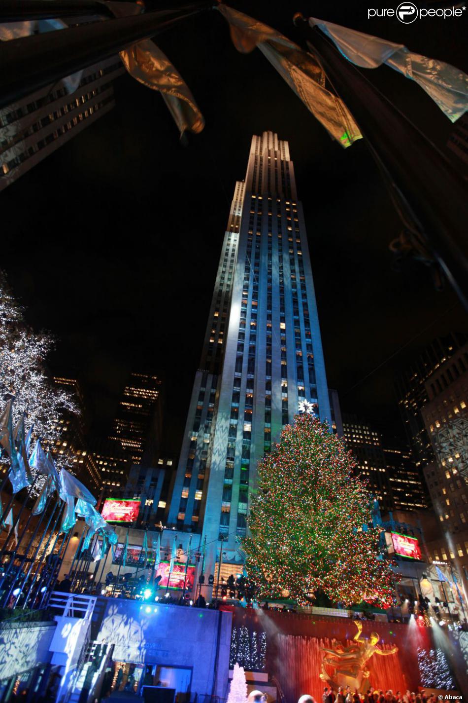 Illumination du sapin de Noël du Rockfeller Center à New York le 30