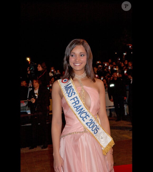 Cindy Fabre, Miss France 2005, en janvier 2005 à Cannes