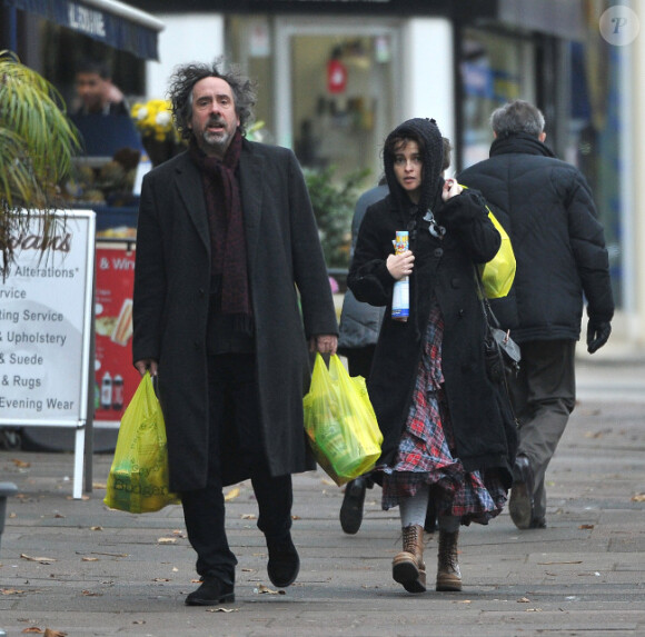 Tim Burton et Helena Bonham Carter à Londres le 4 décembre 2011