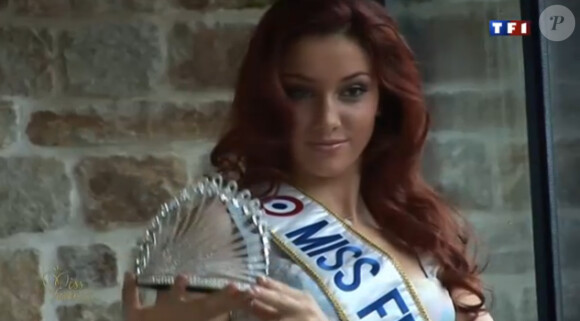 Delphine Wespiser, Miss France 2012, lors d'un shooting en décembre 2011