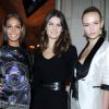 Joan Small, Isabeli Fontana et Natasha Poly lors de la conférence de presse présentant le calendrier Pirelli 2012. New York le 6 décembre 2011