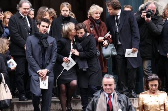 Famille de François Lesage aux obsèques de ce dernier. Le mercredi 7 décembre 2011 à Paris. Eglise Saint-Roch.
