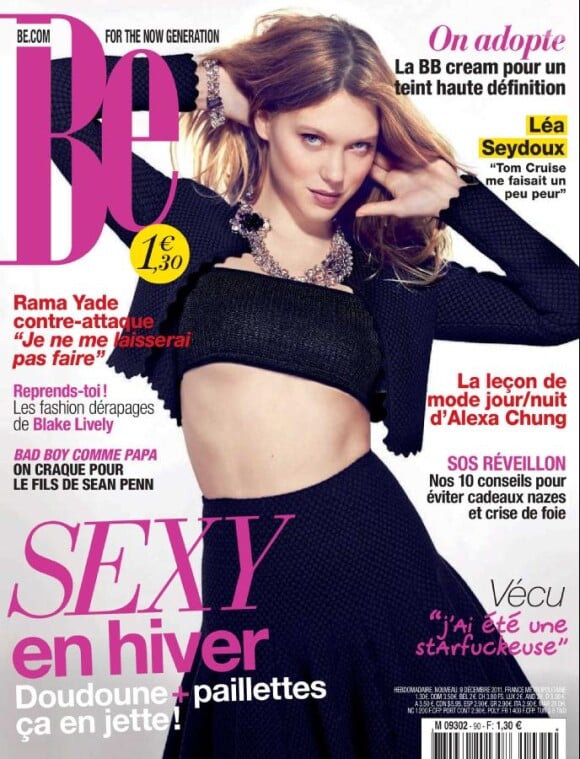 Léa Seydoux en couverture du nouveau numéro de Be, en kiosques le 9 décembre 2011.