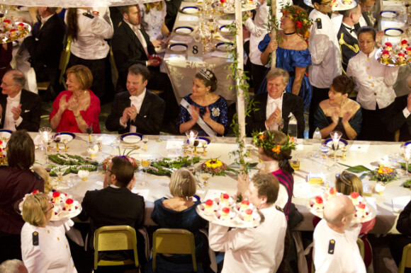 Le banquet de la cérémonie de remise des prix Nobel à Stockholm le 10 décembre 2011