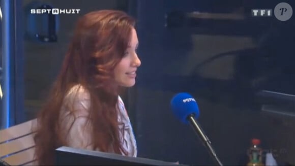 Delphine Wespiser, Miss France 2012, dans Sept à Huit, sur TF1, dimanche 11 décembre 2011