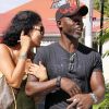 Djimon Hounsou et Kimora Lee Simmons à Saint-Barthélemy, le 28 décembre 2011.