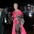 La reine Margrethe II de Danemark arrive à Amalienborg pour la première réception du Nouvel An, à Copenhague, le 1er janvier 2012.