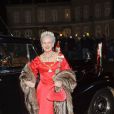 La reine Margrethe II de Danemark arrive à Amalienborg pour la première réception du Nouvel An, à Copenhague, le 1er janvier 2012.