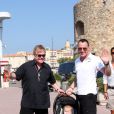 Elton John, David Furnish et leur fils Zachary à Saint-Tropez le 4 août 2011