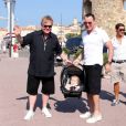 Elton John, David Furnish et leur fils Zachary à Saint-Tropez le 4 août 2011