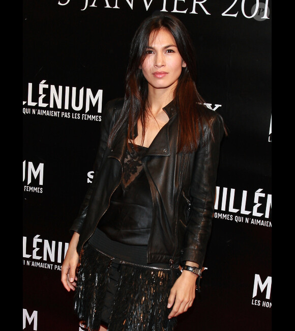 Elodie Yung présentent Millénium : Les hommes qui n'aimaient pas les femmes à Paris, le 3 janvier 2012.