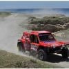 Isabelle Patissier à bord de son buggy lors du Dakar 2012