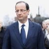 François Hollande pour le 16e anniversaire de la mort de François Mitterrand à Jarnac, le 8 janvier 2012.