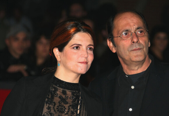 Agnès Jaoui et Jean-Pierre Bacri en octobre 2008, lors de la présentation de Parlez-moi de la pluie au festival de Rome.