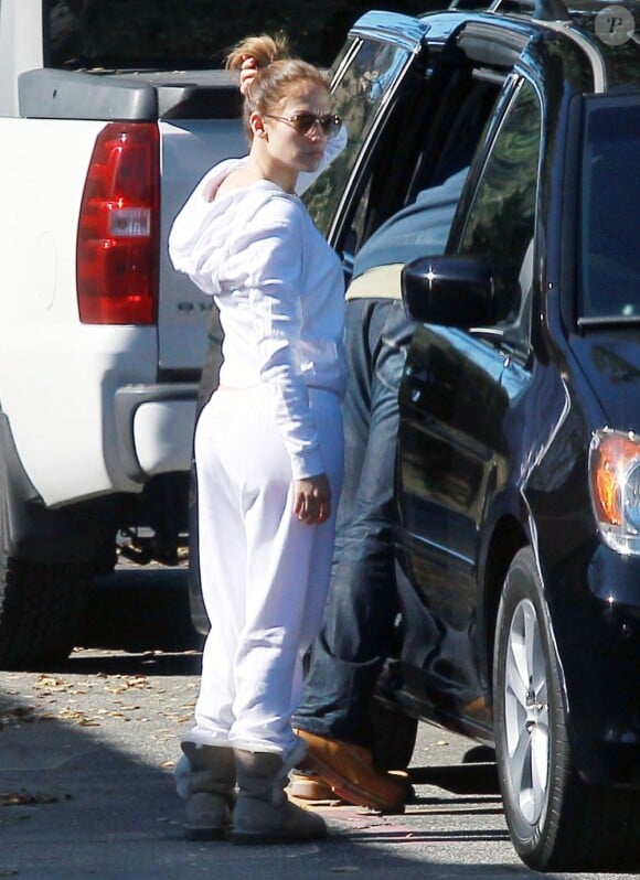 Jennifer Lopez à Los Angeles avec sa fille le 9 janvier 2012