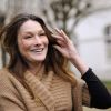 Carla Bruni-Sarkozy en visite à l'hôpital de Garches le 12 janvier 2012.
