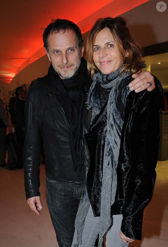Charles Berling et Virginie Couperie au concert de julien Clerc Palais des Congrès de Paris, le 13 janvier 2012.