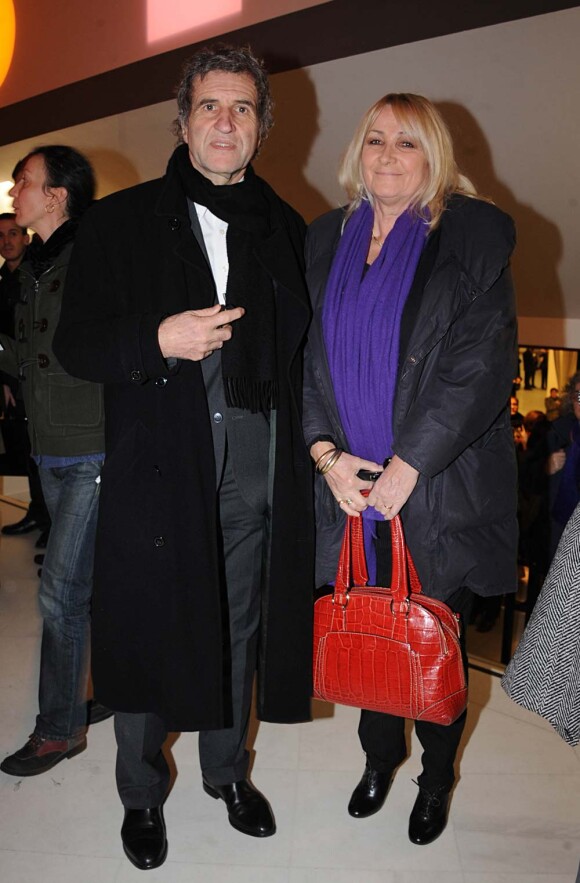 Gérard Leclerc et son épouse Julie au concert de Julien Clerc Palais des Congrès de Paris, le 13 janvier 2012.