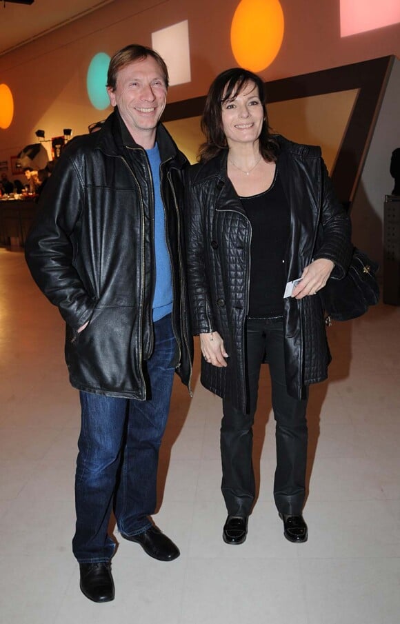 Thierry Ragueneau et Cecilia Hornus de Plus belle la vie au concert de Julien Clerc Palais des Congrès de Paris, le 13 janvier 2012.