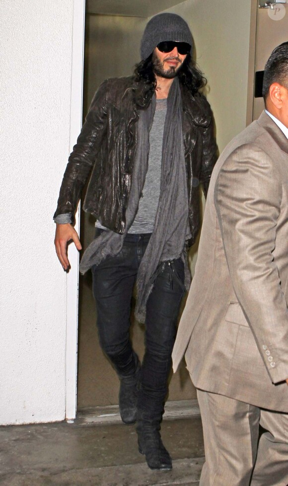 Retour de Russell Brand à Los Angeles, le 13 janvier 2012.