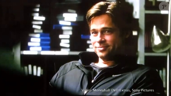 Brad Pitt dans le making of de Moneyball