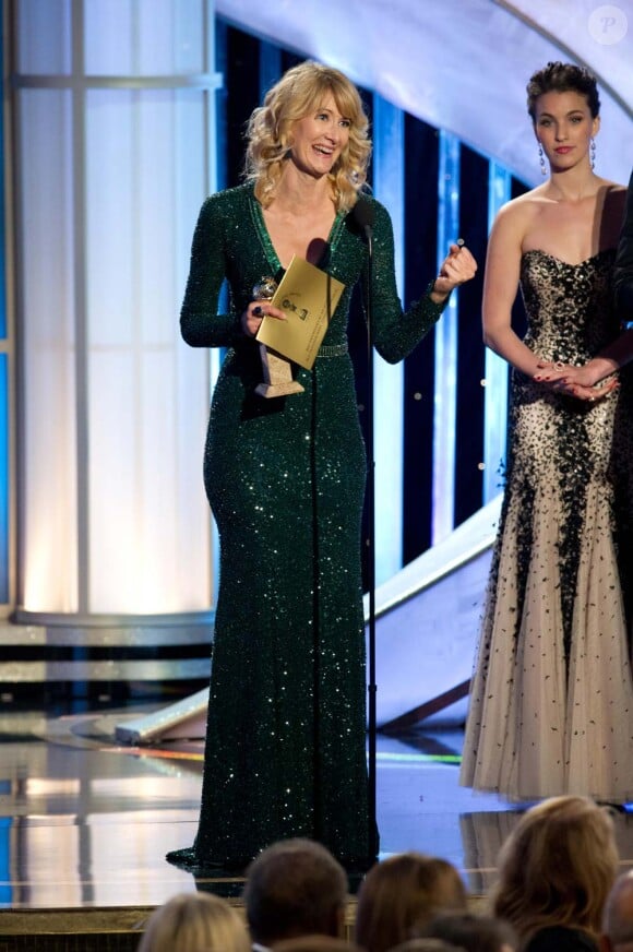 Laura Dern à la cérémonie des Golden Globes, à Los Angeles, le 15 janvier 2012.