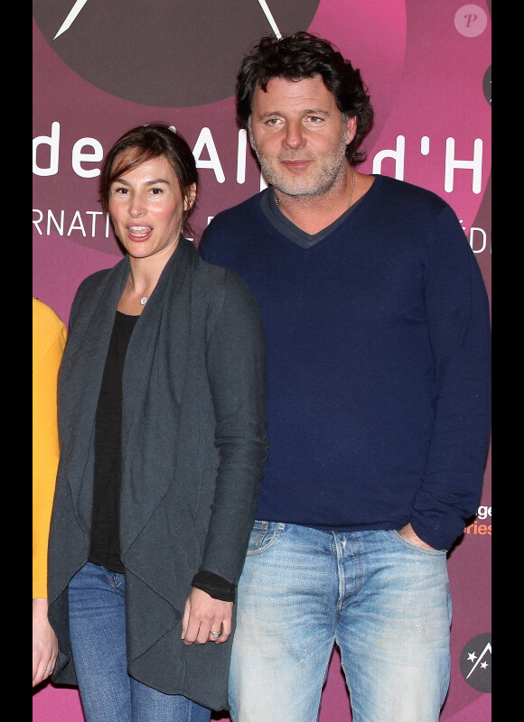 Vanessa Demouy et son mari Philippe Lellouche à la soirée d'ouverture du festival de l'Alpe d'Huez, le 17 janvier 2012.