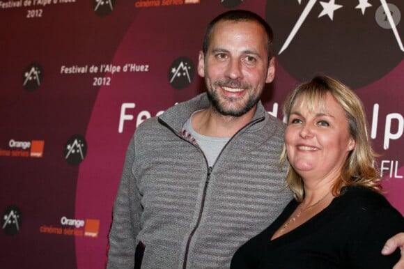 Fred Testot et Valérie Damidot à la soirée d'ouverture du festival de l'Alpe d'Huez, le 17 janvier 2012.