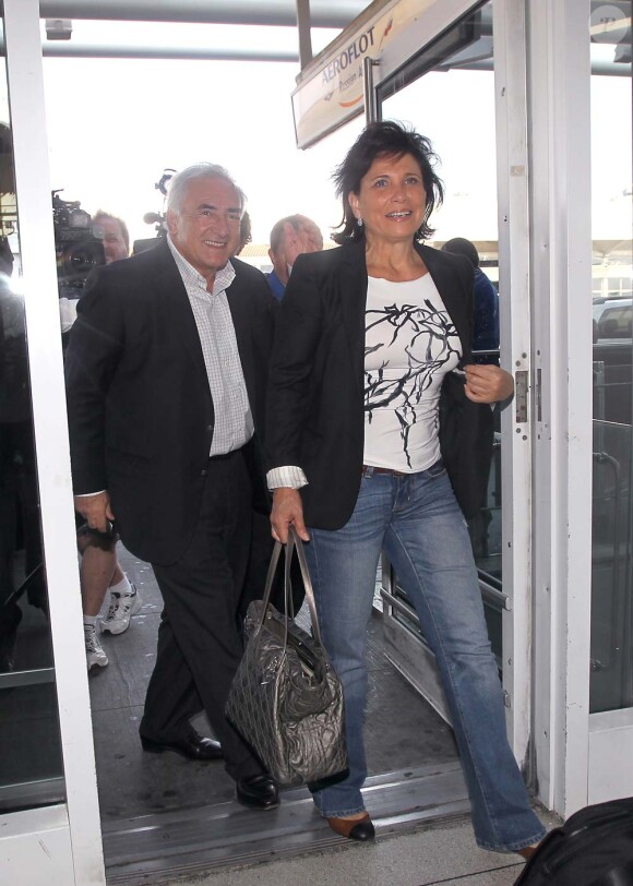 Anne Sinclair et Dominique Strauss-Kahn à New York, le 3 septembre 2011.