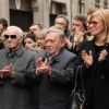 Charles Aznavour, Chantal Ladesou,... ils étaient nombreux aux obsèques de Rosy Varte, en l'église arménienne à Paris, le 19 janvier 2012.