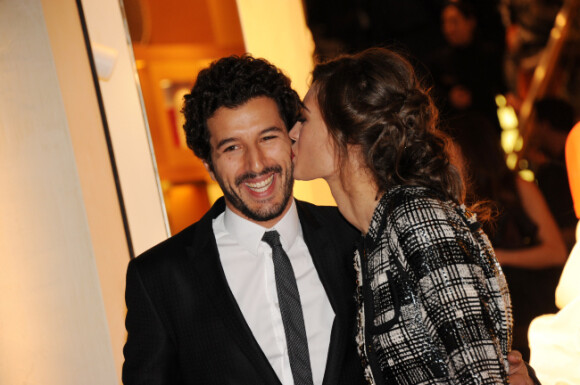 Francesco Scianna et Margareth Made lors de l'inauguration de la "Maison Rome Étoile", nouvelle boutique Louis Vuitton à Rome, le 27 janvier 2012