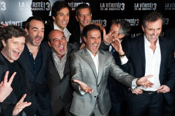 José Garcia, Bruno Solo, Gilbert Melki et Vincent Elbaz à l'avant-première de La vérite si je mens ! 3 à Paris, le 30 janvier 2012.