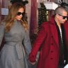Jennifer Lopez et son petit ami Casper Smart ressortent de leur hôtel après l'émission The Today Show. New York, le 30 janvier 2012.