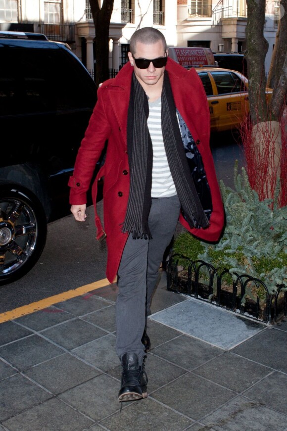 Le nouveau petit ami de Jennifer Lopez, Casper Smart, à New York le 30 janvier 2012.