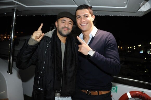 RedOne et Cristiano Ronaldo sur le tournage du clip de Jean-Roch, Name of love