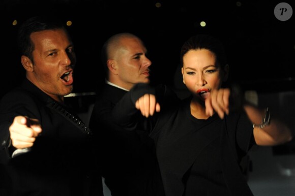 Jean-Roch, Nayer et Pitbull sur le tournage du clip de Jean-Roch, Name of love