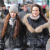 Andie MacDowell et sa fille Sarah Margaret Qualley en virée shopping à New York, le 4 février 2012.