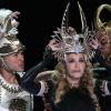Madonna le 4 février 2012 lors du show donné à la mi-temps du Super Bowl à Indianapolis