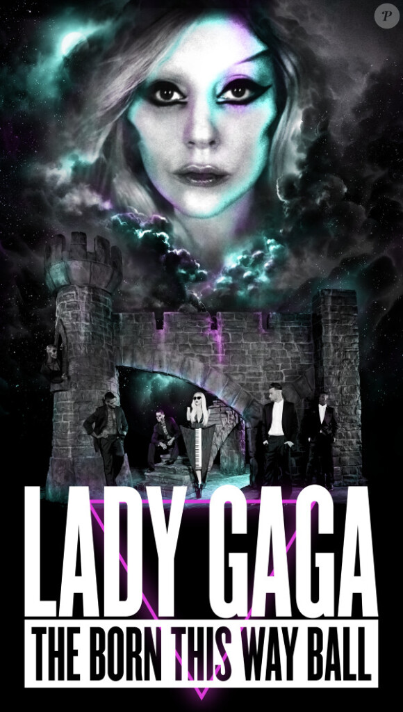 Affiche du Born This Way Tour de Lady Gaga, 2012/2013.