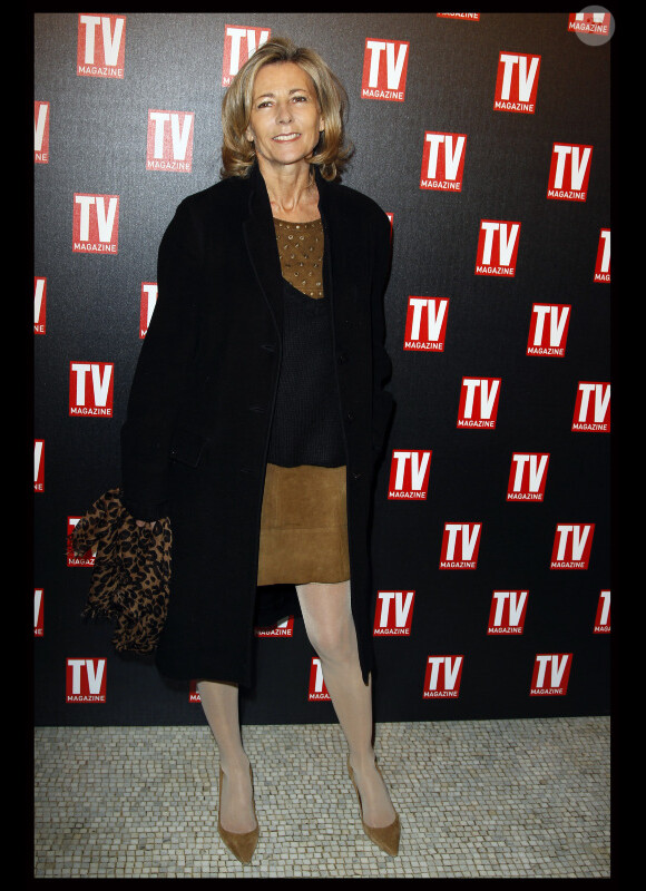 Claire Chazal lors de la soirée TV Magazine fête ses 25 ans, au Plaza Athénée, le 8 février 2012. 