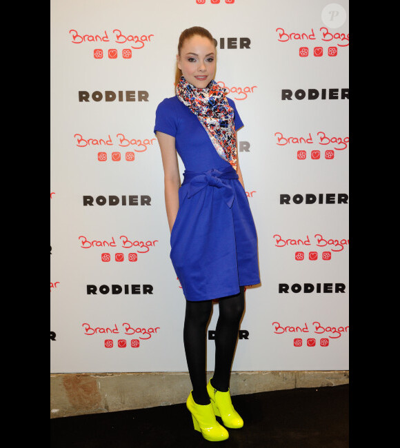 Solweig Rediger-Lizlow lors du lancement de la collection Rodier chez Brand Bazar, à Paris, le 9 février 2012