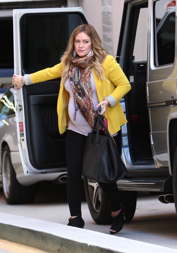 Hilary Duff se rend chez son obstétricien pour une échographie. Los Angeles, le 9 février 2011.
