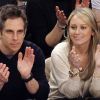 Ben Stiller et son épouse Christine Taylor au Madison Square Garden pour assister à la victoire des Knicks contre les Lakers, à New York, le 10 février 2012.