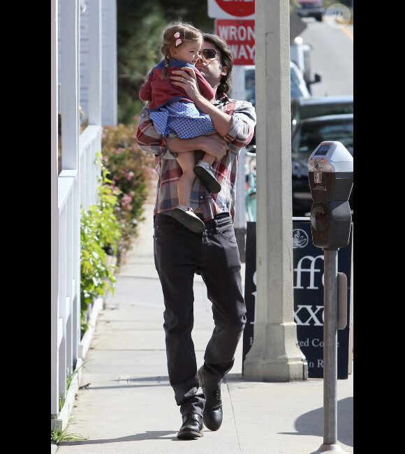 Ben Affleck et l'adorable Seraphina, à Los Angeles, le 12 février 2012
