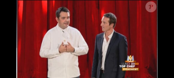 Image du troisième numéro de Top Chef, lundi 13 février 2012 sur M6 - Ici, Stéphane Rotenberg et Jean-François Piège