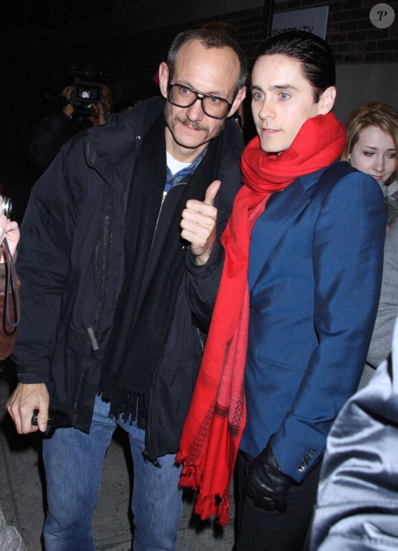 Jared Leto et Terry Richardson ont assisté au défilé Marc Jacobs  le 13 février 2012