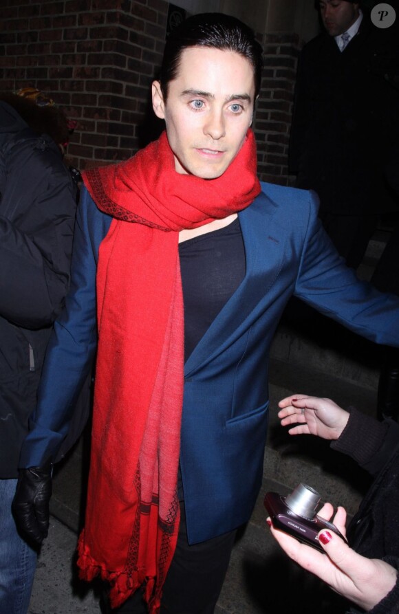 Jared Leto a assisté au défilé Marc Jacobs le 13 février 2012 à New York