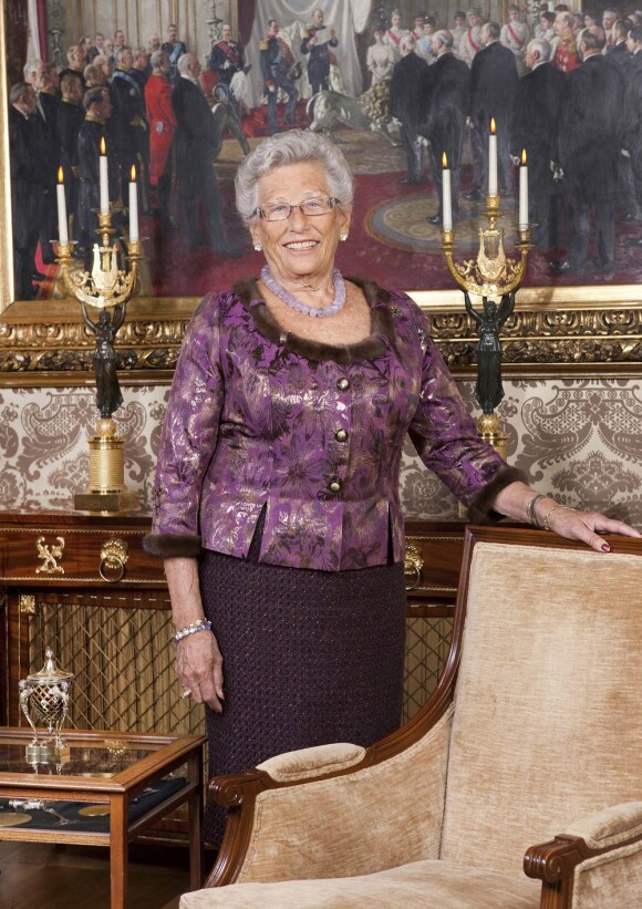 La princesse Astrid de Norvège, soeur du roi Harald V et cousine de la reine Elizabeth II, célébrait le 12 février 2012 sn 80e anniversaire au palais royal à Oslo.