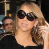 Mariah Carey, cachée derrière ses lunettes de soleil, lors de  l'enregistrement de l'émission Good Morning America à New York, le 21  février 2012